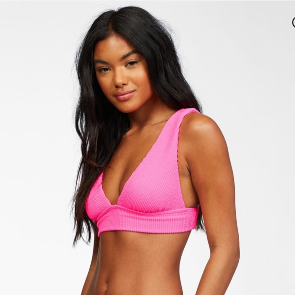 NWT Billabong Pink Bikini Top Summer High Plunge
